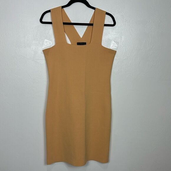 House Of Harlow 1960 Bandage Square Neck Mini Dress In Desert Mist Size L - Picture 2 of 10